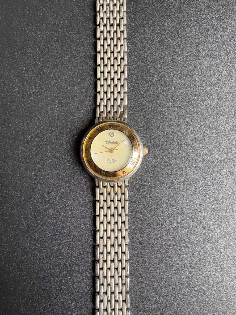 Dufonte Women’s Two-Tone Round Face Bracelet Watch - Gold & Silver